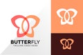 Butterfly Logo Design, Brand Identity Logos Designs Vector Illustration Template Royalty Free Stock Photo