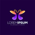 Butterfly logo design vector illustration