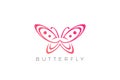 Butterfly Logo Elegant Beauty Fashion Luxury Jewelry Design Vector template. Cosmetics Brand Logotype concept icon