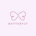 Butterfly logo insignia Royalty Free Stock Photo