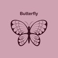 Butterfly. The butterfly logo. Monarch butterfly silhouette. Vector illustration Royalty Free Stock Photo