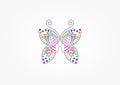 Butterfly logo, spa, fashion, beauty woman, massage, relax, cosmetic, and healthcare concept design