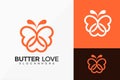 Butterfly And Love Logo Design  Minimalist Elegant Logos Designs Vector Illustration Template Royalty Free Stock Photo