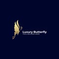 Butterfly Luxury Design concept Illustration Vector Template. this logo symbolize, some thing beautiful, soft, calm, nature,