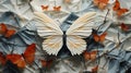 A butterfly made of paper