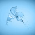 Butterfly made of water splashes isolated on empty background Royalty Free Stock Photo