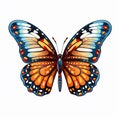 A butterfly mating with another butterfly their wings entwined Royalty Free Stock Photo