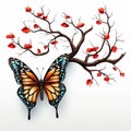 Butterfly moon Royalty Free Stock Photo