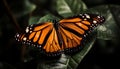 Butterfly in nature, vibrant colors, beauty in animal markings generated by AI