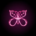 Butterfly neon icon. Simple thin line, outline vector of dia de muertos icons for ui and ux, website or mobile application