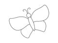 Butterfly outline icon. Linear style sign for mobile concept and web design. Insect simple line art vector. Symbol, logo Royalty Free Stock Photo