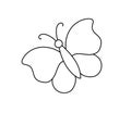Butterfly outline icon. Linear style sign for mobile concept and web design. Insect simple line art vector. Symbol, logo Royalty Free Stock Photo