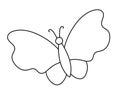 Butterfly outline icon. Linear style sign for mobile concept and web design. Insect simple line art vector. Symbol, logo Royalty Free Stock Photo