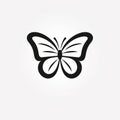 Minimalistic Butterfly Icon For Web Design