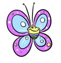 Butterfly parody cartoon illustration