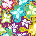 Butterfly Pattern Color White Royalty Free Stock Photo