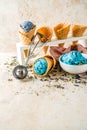 Butterfly Pea Flower ice cream Royalty Free Stock Photo