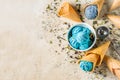 Butterfly Pea Flower ice cream Royalty Free Stock Photo