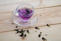 Butterfly pea flower tea Royalty Free Stock Photo