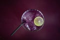 Butterfly Pea with Honey & Lime beverage welcome drink Royalty Free Stock Photo
