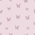 Vector butterfly seamless repeat pattern background Royalty Free Stock Photo