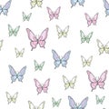 Vector butterfly seamless repeat pattern background Royalty Free Stock Photo