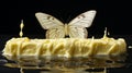 Butterfly\'s Delicate Predicament: Caught in a Pool of Molten Butter
