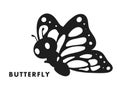 butterfly\'s isolated vector Silhouettes