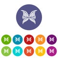 Butterfly with scalloped wings icon, simple style