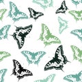 Butterfly Seamless Pattern Background. Pattern texture for holiday, postcard, frame, carnival, poster, birthday. Vector