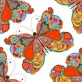 Butterfly seamless pattern Royalty Free Stock Photo