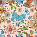 Butterfly seamless pattern Royalty Free Stock Photo