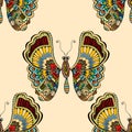 Butterfly seamless pattern Royalty Free Stock Photo