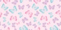 Butterfly seamless repeat pattern background Royalty Free Stock Photo