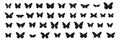 Butterfly set black silhouette icon isolated on white background. Vector illustration Royalty Free Stock Photo