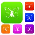 Butterfly set collection Royalty Free Stock Photo