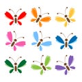 Butterfly set for your design Royalty Free Stock Photo