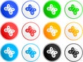 Butterfly sign icons Royalty Free Stock Photo