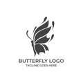 Butterfly silhouette Design concept Illustration Vector Template. this logo symbolize, some thing beautiful, soft, calm, nature,