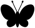 Butterfly silhouette icon. Black color.