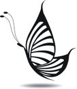 Butterfly silhouette Royalty Free Stock Photo