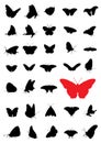 Butterfly silhouettes