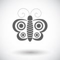 Butterfly single icon.