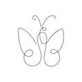 Butterfly sketch, single line