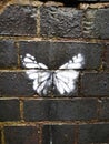 Butterfly stencil graffiti