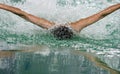 The butterfly, swimming style Royalty Free Stock Photo