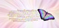 The Butterfly Symbolises Transformation Word Tag Cloud Royalty Free Stock Photo