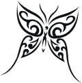 Butterfly tribal tattoo