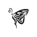 butterfly tribal tattoo. Vector illustration decorative design
