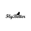 Butterfly-type logo applied for aviation business.